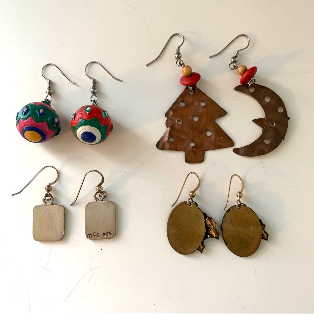 Four Pairs Holiday Earrings - Picture 2 of 3
